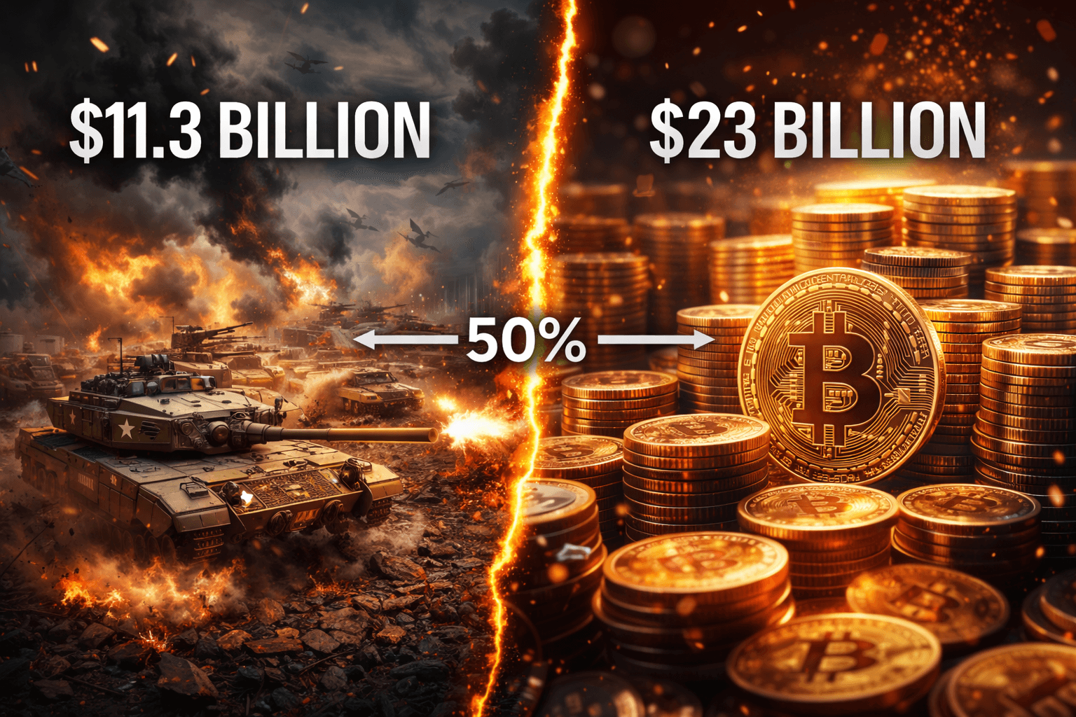 Iran War Spending Equals Half the Value of the U.S. Bitcoin Reserve in Just Six Days