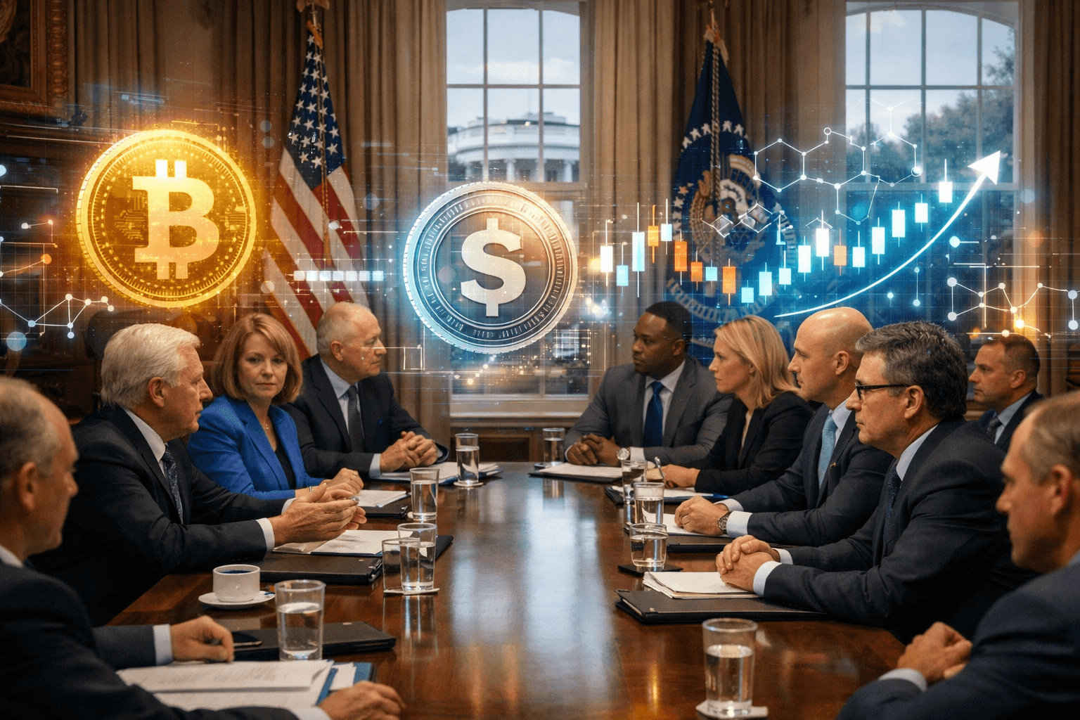 White House, Crypto Firms and Banks Meet to Try to Break Legislative Gridlock