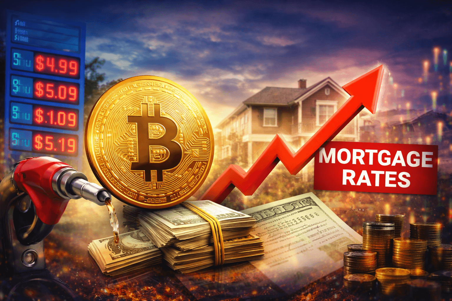 Why Rising Mortgage Rates And Gas Prices Are Now Hitting Bitcoin Holders