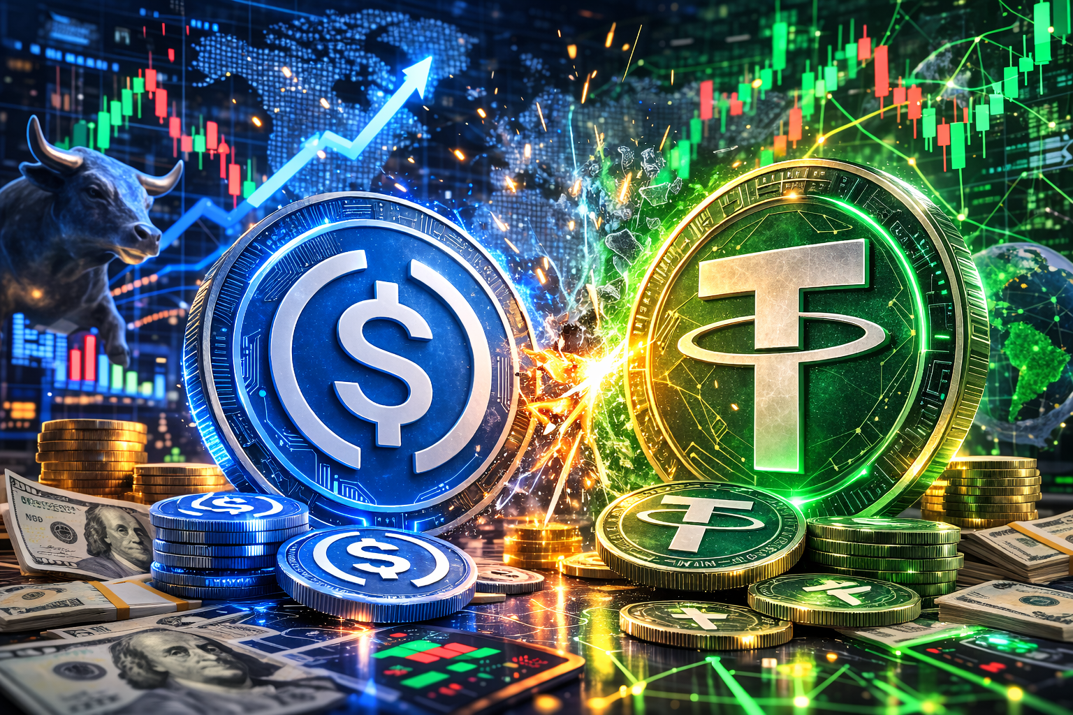 Digital Dollar Power Shift: Circle’s USDC Closes In on Tether